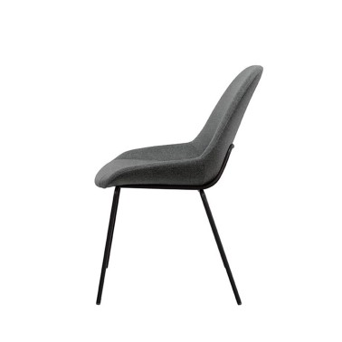 SILLA TAPIZADA CON PATAS METALICAS SIMONA