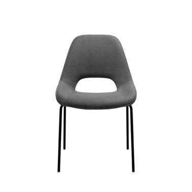 SILLA TAPIZADA CON PATAS METALICAS SIMONA