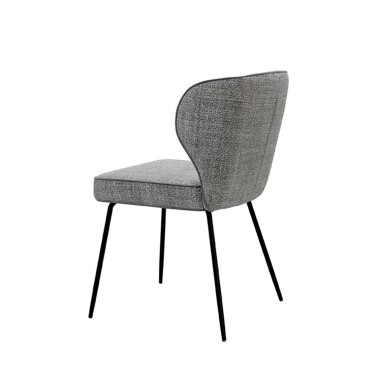 SILLA TAPIZADA CON PATAS METALICAS MAYRA