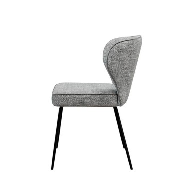 SILLA TAPIZADA CON PATAS METALICAS MAYRA