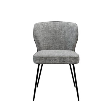 SILLA TAPIZADA CON PATAS METALICAS MAYRA