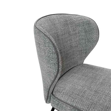 SILLA TAPIZADA CON PATAS METALICAS MAYRA