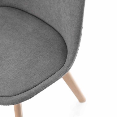 SILLA TAPIZADA DE ESTILO NORDICO MILENA