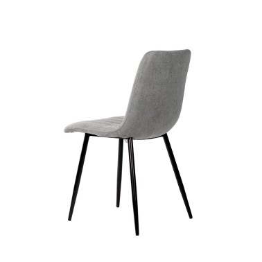 Silla tapizada con patas negras Xena de Somcasa