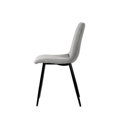 Silla tapizada con patas negras Xena de Somcasa
