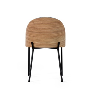 Silla tapizada con patas negras Casandra de Somcasa