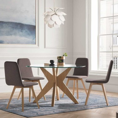 Silla de comedor tapizada de estilo nordico ADANA