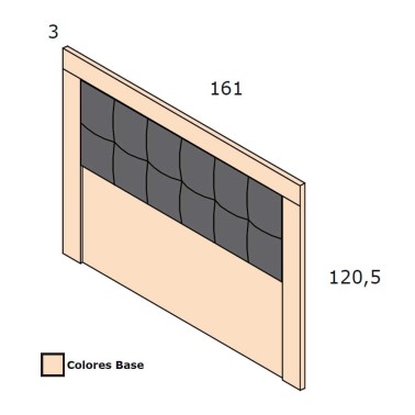Cabecero tapizado para cama 150 cm PARIS X