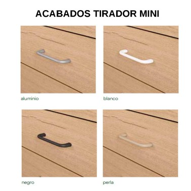 Mesita de noche 2 cajones, patas ovaladas, tirador mini PARIS I