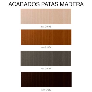 Silla tapizada con respaldo de madera BARRA