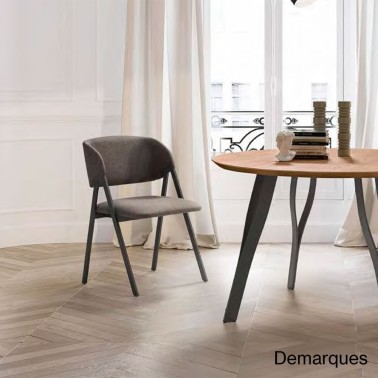 Silla tapizada patas metalicas RIU