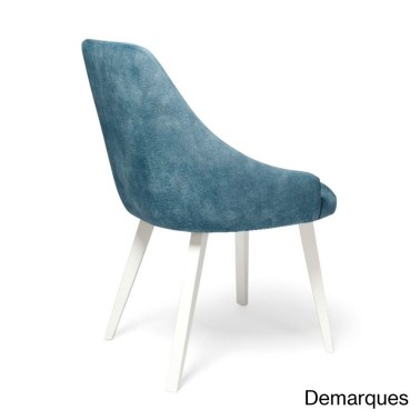 Silla tapizada pata nordica madera DIMA