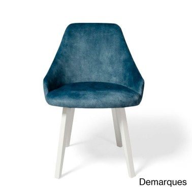 Silla tapizada pata nordica madera DIMA