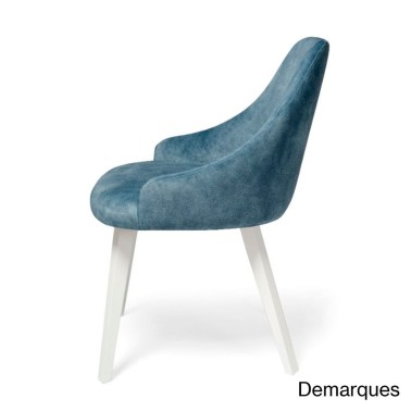 Silla tapizada pata nordica madera DIMA