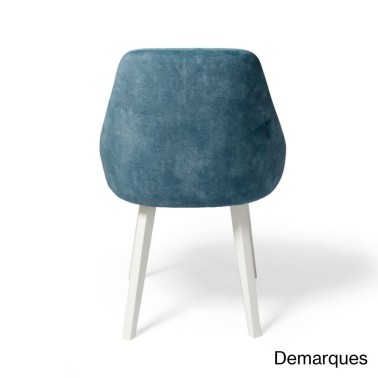 Silla tapizada pata nordica madera DIMA