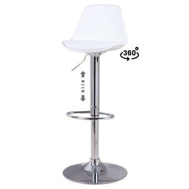 TABURETE NELLY GIRATORIO Y REGULABLE EN ALTURA
