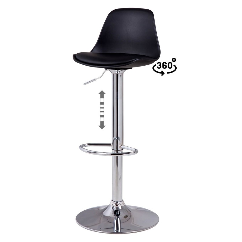 Taburete polipropileno giratorio y elevable Nelly