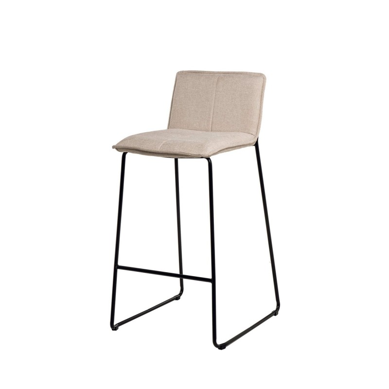 Taburete tapizado con estructura metalica