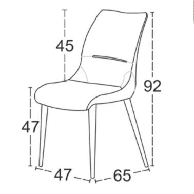 Silla tapizada en tela antimanchas Brido - Compra online