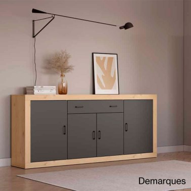 Aparador moderno 200 cm con 4 puertas y 1 cajon