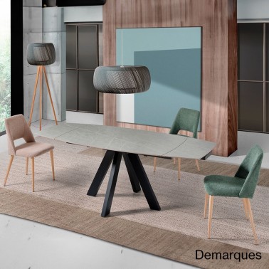 Mesa extensible porcelanico Solid Gris BENAFER