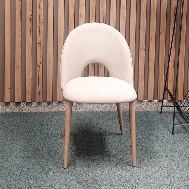 Silla moderna tapizada con patas metalicas RYTA BRIDO