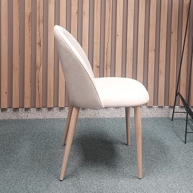 Silla moderna tapizada con patas metalicas RYTA BRIDO