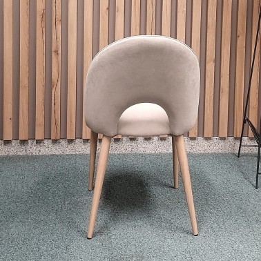 Silla moderna tapizada con patas metalicas RYTA BRIDO