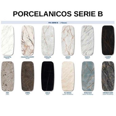 NACHER - MESA DE COMEDOR SUE FIX CON TAPA PORCELANICO UMBRA