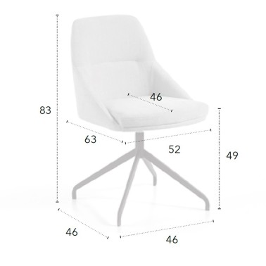 NACHER - SILLA DE COMEDOR TAPIZADA ABBY B