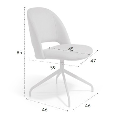 NACHER - SILLA DE COMEDOR TAPIZADA CASSIA C