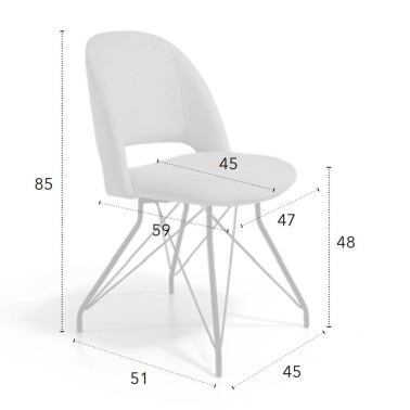 NACHER - SILLA DE COMEDOR TAPIZADA CASSIA B