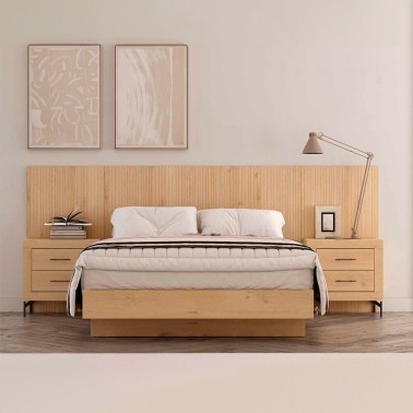 Cabecero con bañera para colchon 150 cm y 2 mesitas PARIS VI