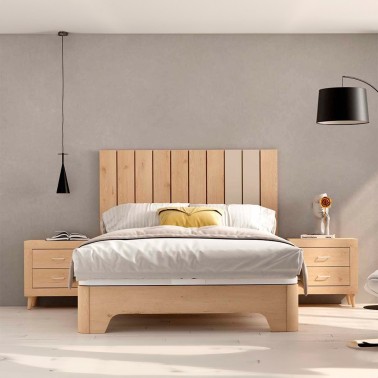 Cabecero con canape para colchon 150 cm y 2 mesitas con 2 cajones PARIS XII