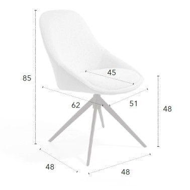 NACHER - SILLA DE COMEDOR TAPIZADA CHIARA B