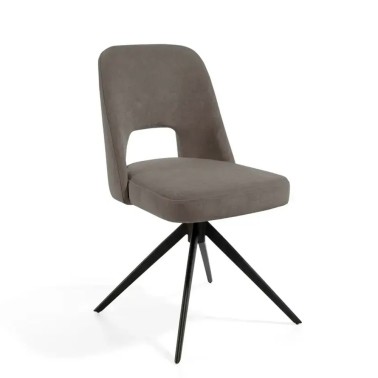 Silla tapizada giratoria con retorno