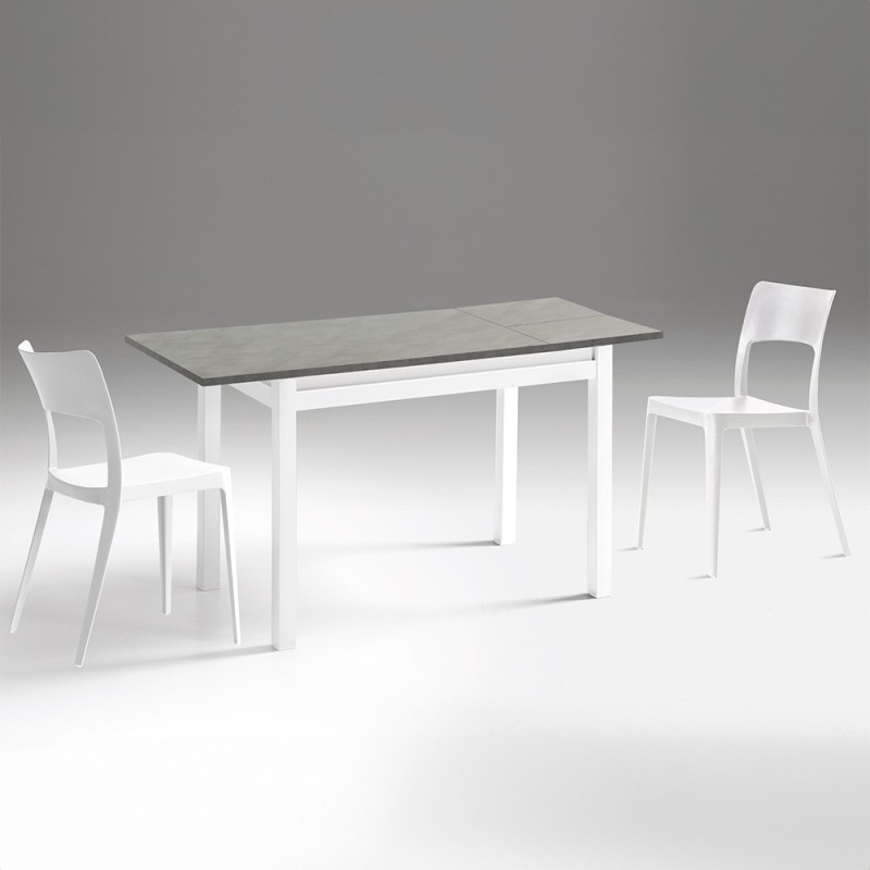 Mesa de cocina gris y blanco