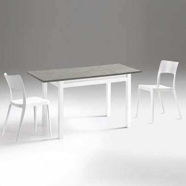 Mesa de cocina gris y blanco