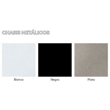 Silla de cocina metalica con asiento tapizado CROSS