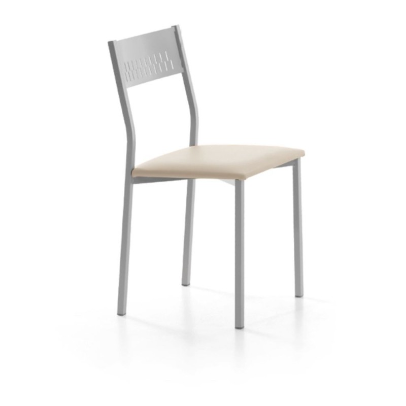 Silla de cocina metalica con asiento tapizado SOFIA