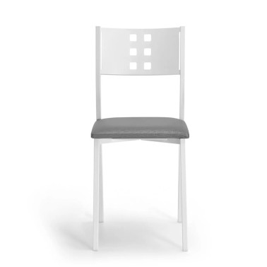 Silla de cocina metalica con asiento tapizado SARA