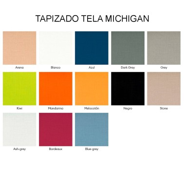 Silla de cocina metalica con asiento tapizado AMARA