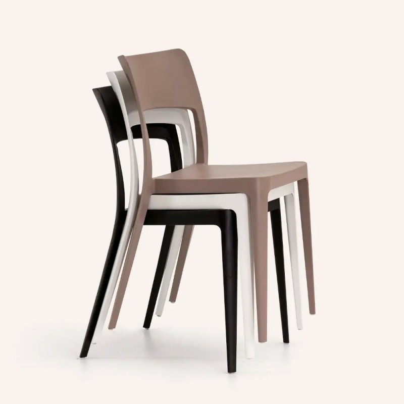 Silla de cocina apilable en polipropileno LAURA