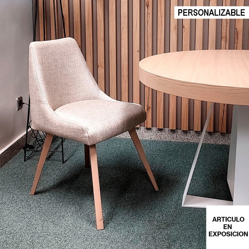 Silla tapizada de estilo nordico