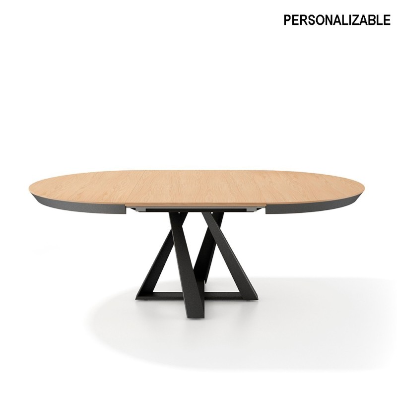 Comprar mesa redonda extensible con pata metalica Lecrel de Rodri Diseño
