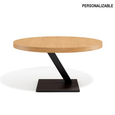 Mesa redonda con pata de hierro central SAMPLE de Rodri Diseño