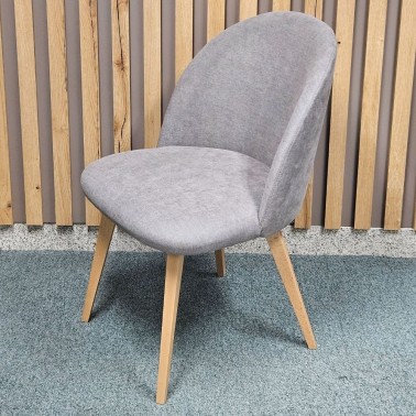 Silla tapizada pata nordica de madera DOMO