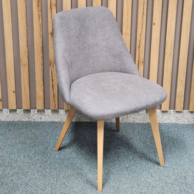 Silla tapizada pata nordica de madera LIA