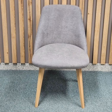 Silla tapizada pata nordica de madera LIA