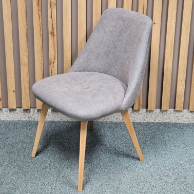 Silla tapizada pata nordica de madera LIA